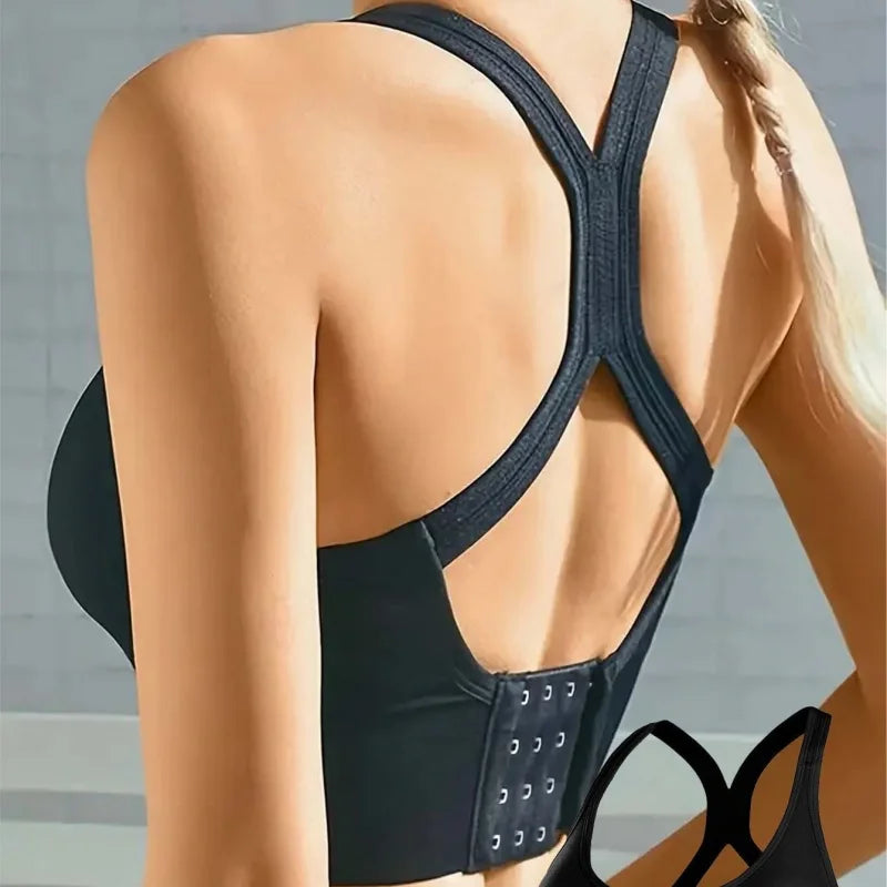 Plus Size Women's Cross-Design Shockproof Sports Bras
