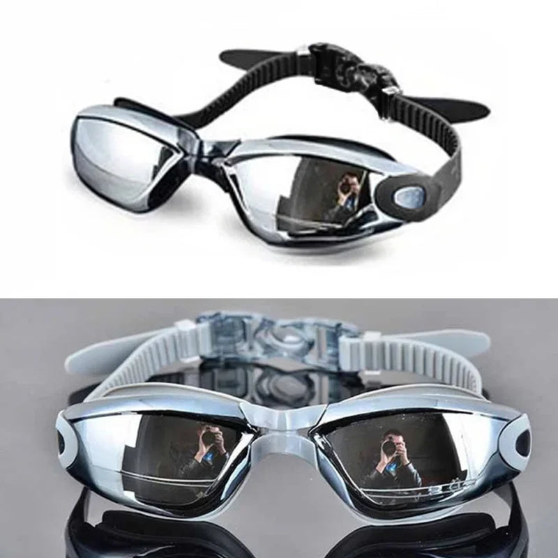 Unisex Silicone Anti-Fog Electroplating Swimming Eyewear Goggles