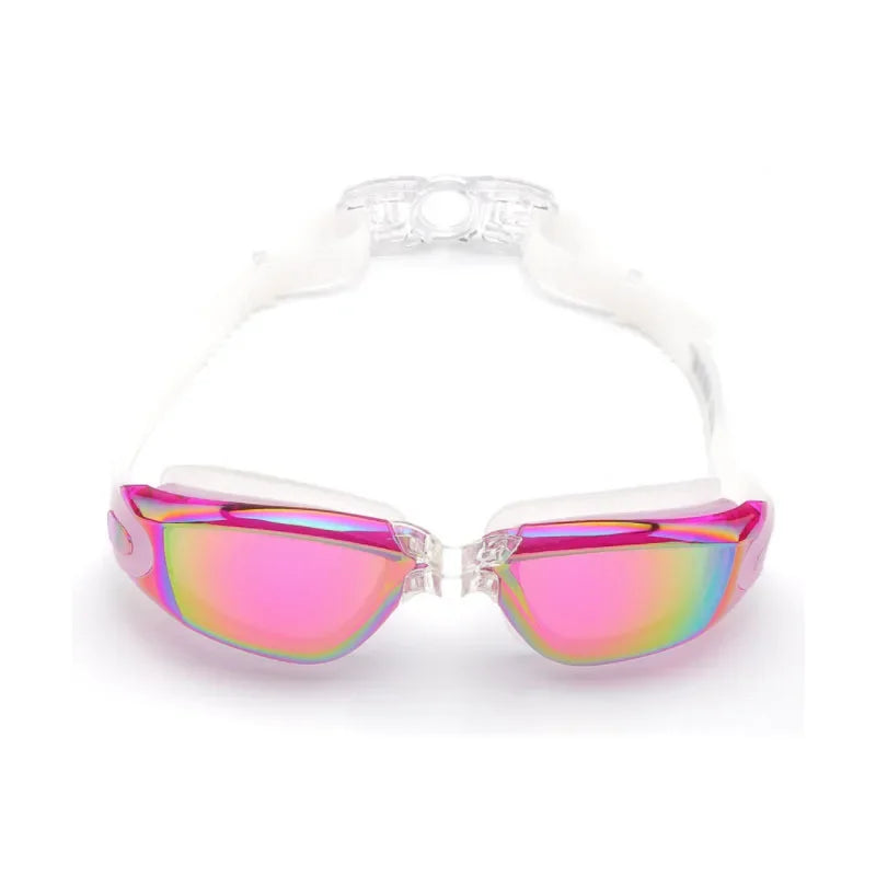Unisex Silicone Anti-Fog Electroplating Swimming Eyewear Goggles