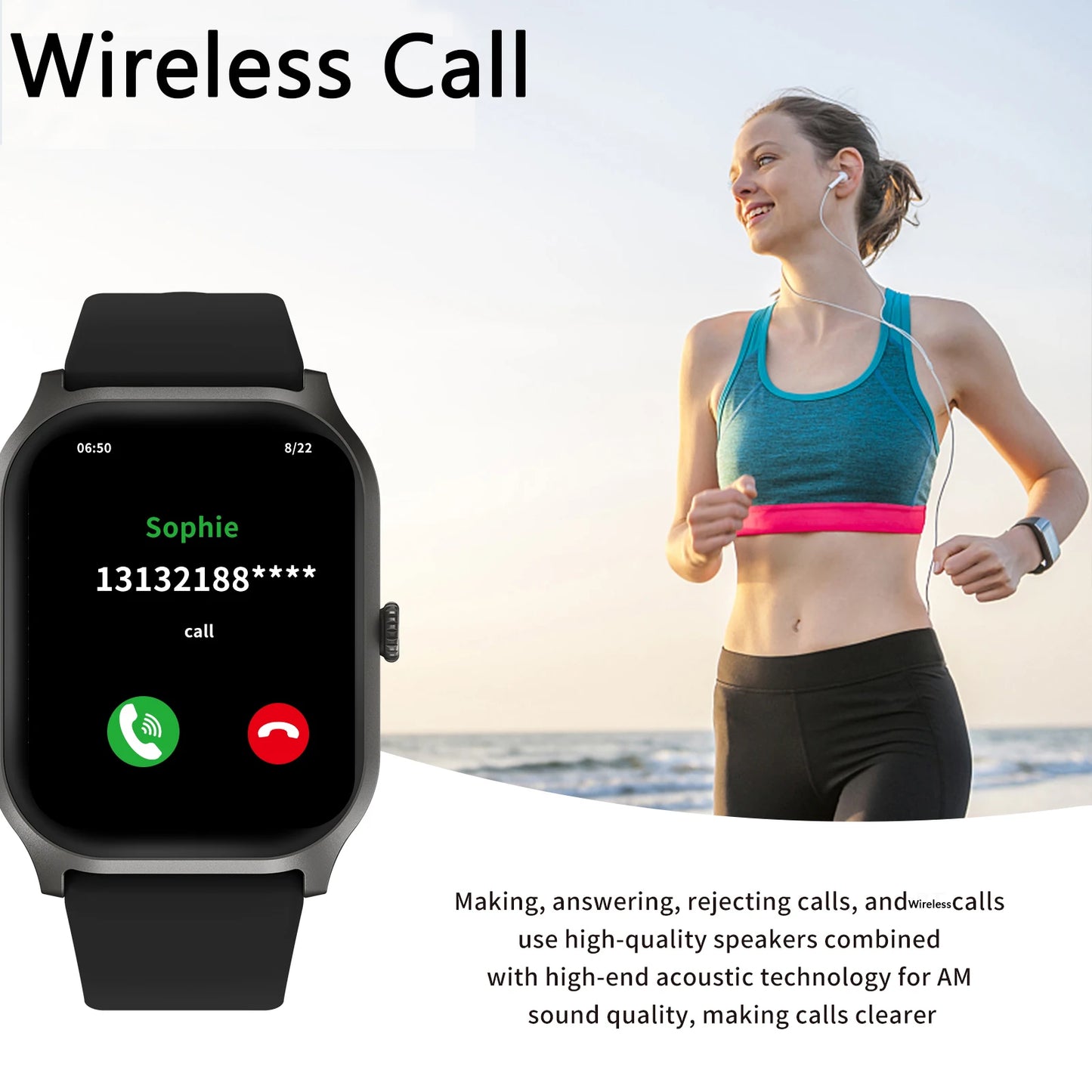 Men Smart Watch Touch screen/wireless calls