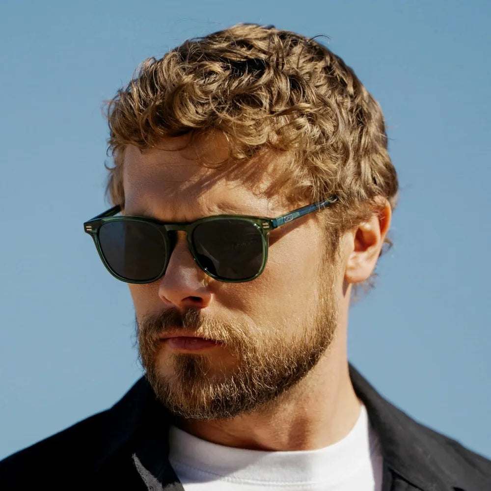 HOME WMP Eyewear - Men's Polarized Modern Rounded Square Sunglasses