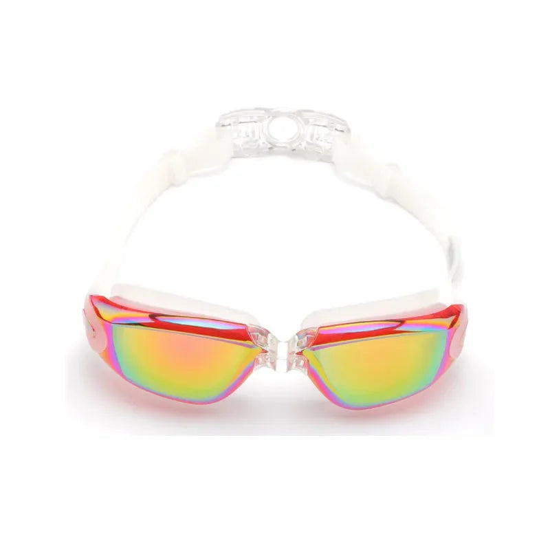Unisex Silicone Anti-Fog Electroplating Swimming Eyewear Goggles