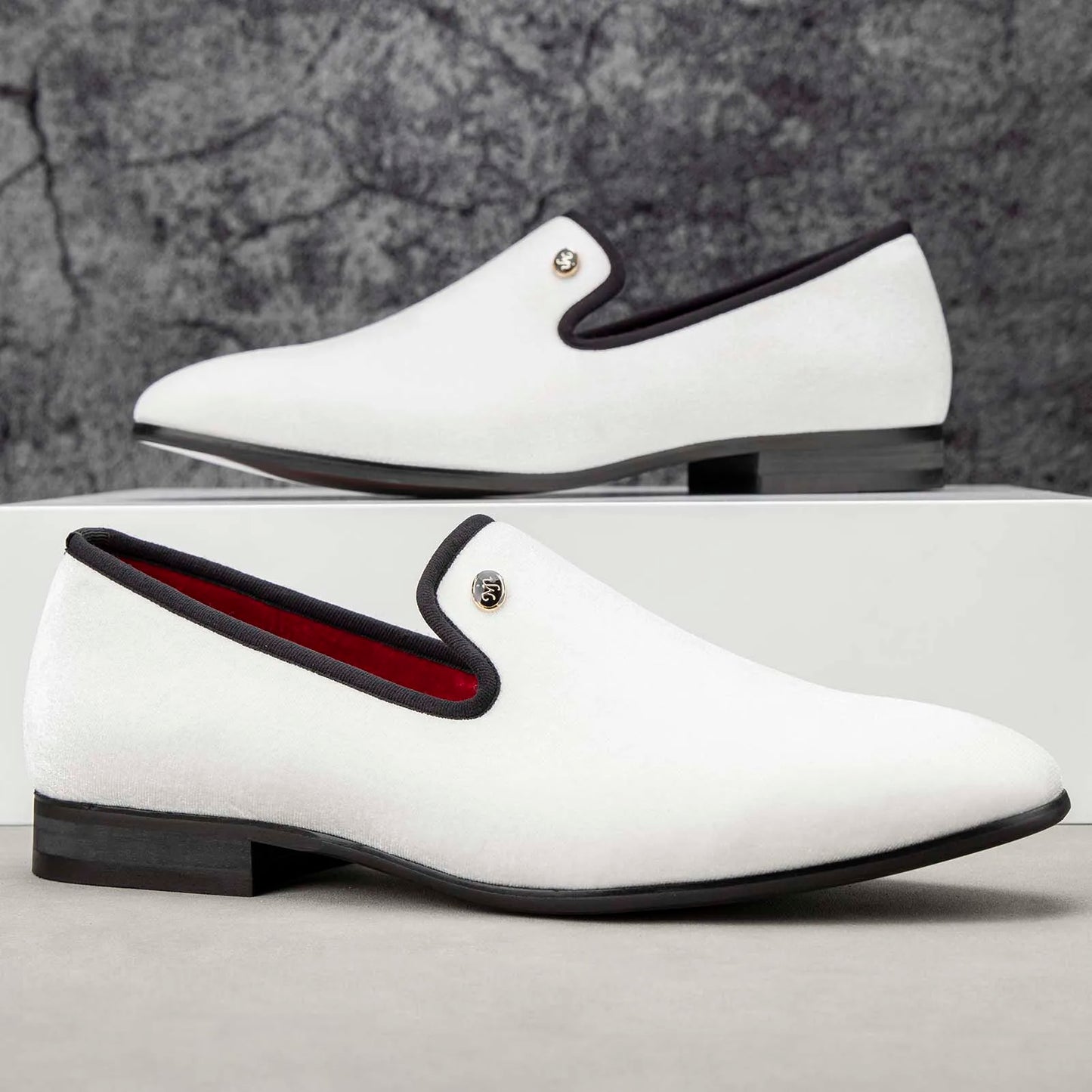 Men's Luxury Velvet Loafers Elegant Formal Wedding & Evening Dress