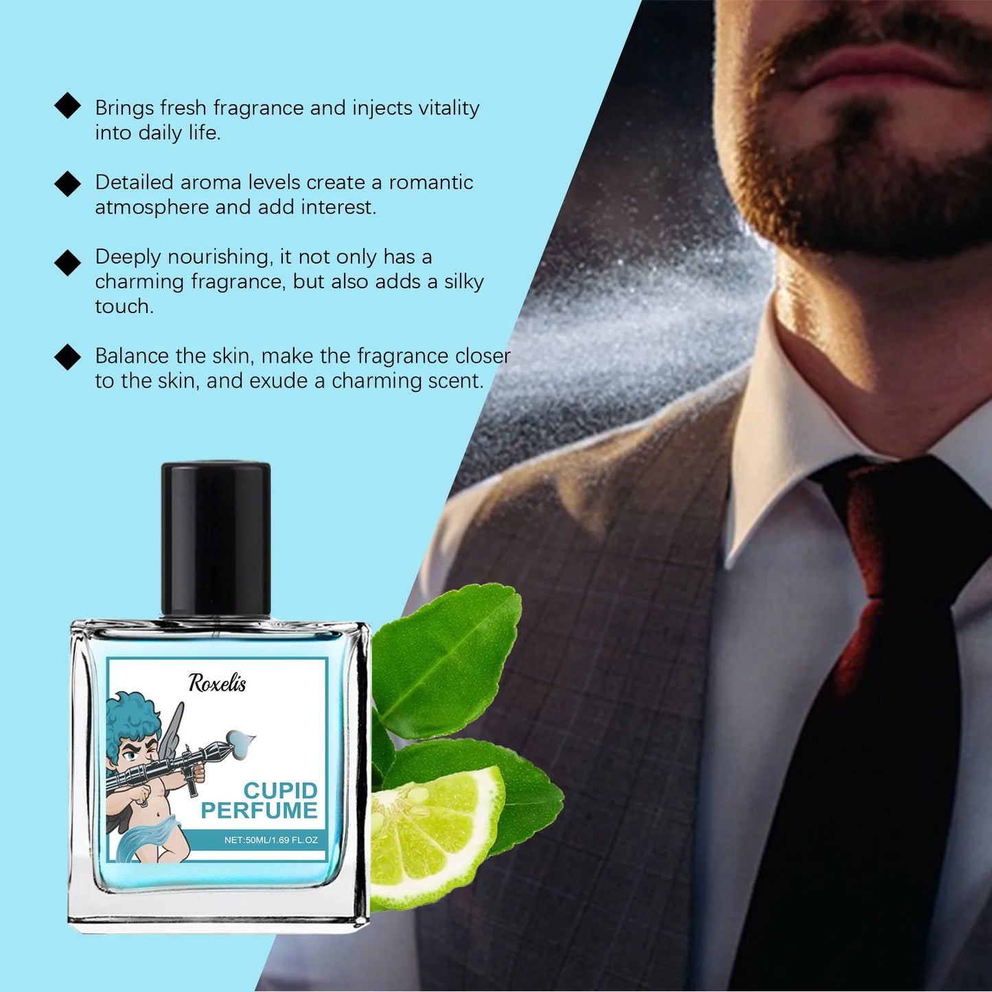 Roxelis 50ml Cupid Glamour Perfume Men Pheromone Fragrance