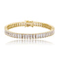 New Baguette 8mm Tennis Chain Bracelet Iced Out Cubic Zirconia