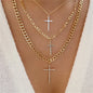 Multilevel Geometric Vintage Punk Gold-plate Thick Chain Muli