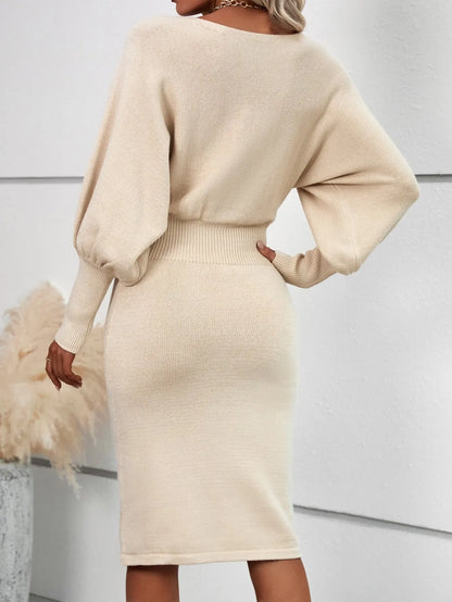 Batwing Sleeve Sweater Dress For Women