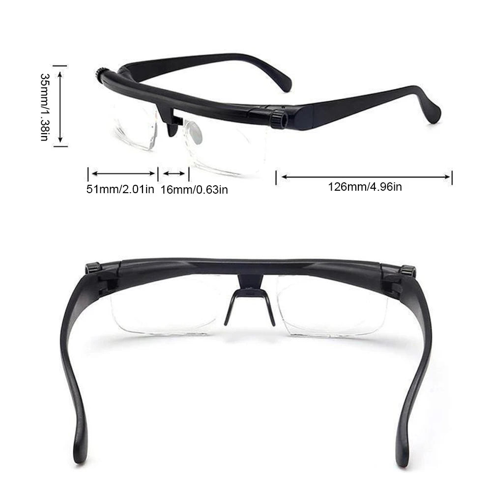 -6D To +3D Adjustable Degree Reading Glasses Variable Focus