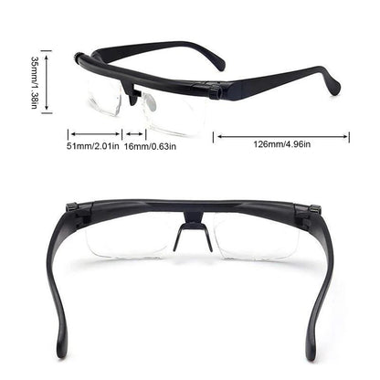 -6D To +3D Adjustable Degree Reading Glasses Variable Focus