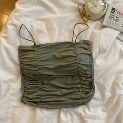 Women Crop Tops Sexy Tank Top For Lady Summer Tube Tops With Cups Female Underwear Lingerie Woman Clothing Girls Camisole Vest