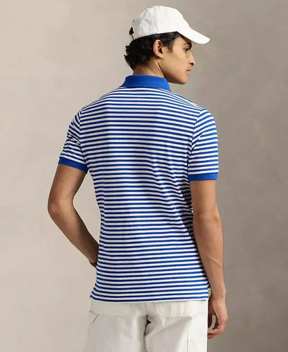Men's Classic-Fit Striped Mesh Polo Shirt