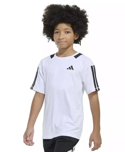 Big Boys  3-Stripe Mesh-Accent Soccer Shirt