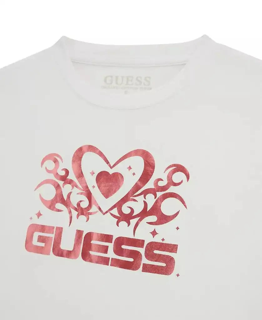 Big Girl Short Sleeve with Shiny Foil Print Logo T-Shirt