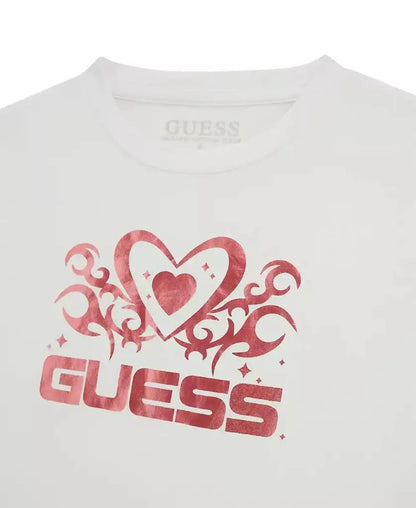 Big Girl Short Sleeve with Shiny Foil Print Logo T-Shirt
