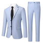 Men's White Two-Piece Wool Business  Suit