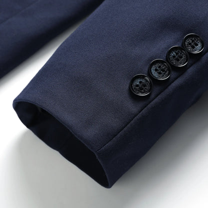 Men's White Two-Piece Wool Business  Suit