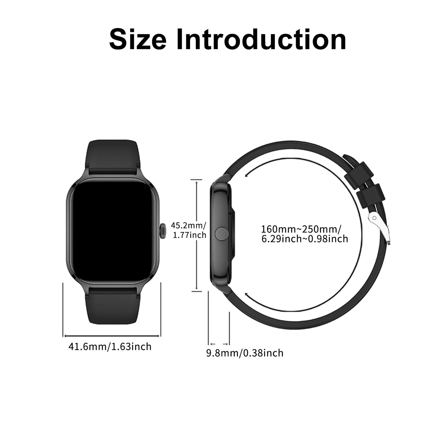 2025 Smart Watch, Multiple Sport Modes, iPhone/Android