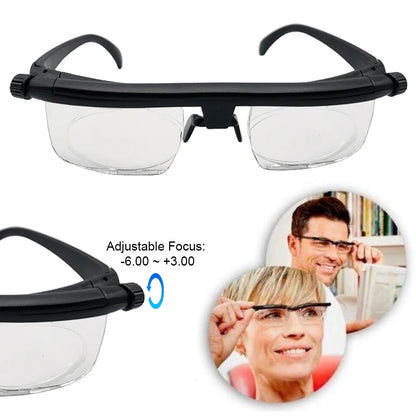 -6D To +3D Adjustable Degree Reading Glasses Variable Focus