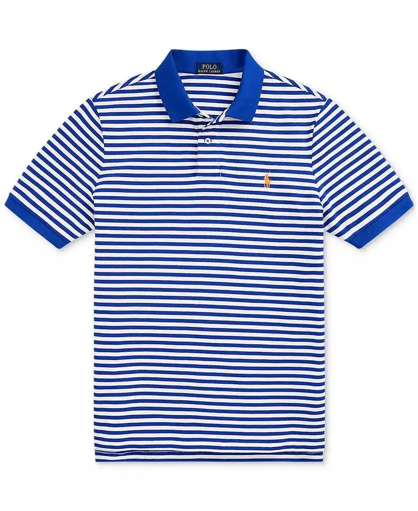 Men's Classic-Fit Striped Mesh Polo Shirt