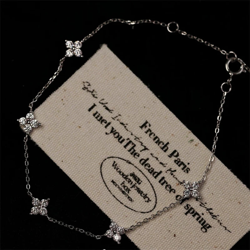 2025 New Crystal Flower Stainless Steel Bracelet For Women