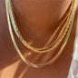 Multilevel Geometric Vintage Punk Gold-plate Thick Chain Muli