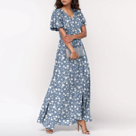 Floral Maxi Evening Party  Dress