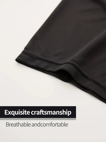 Men's Handsome Short-Sleeved, Black Casual T-Shirt, For Daily Outdoor Travel