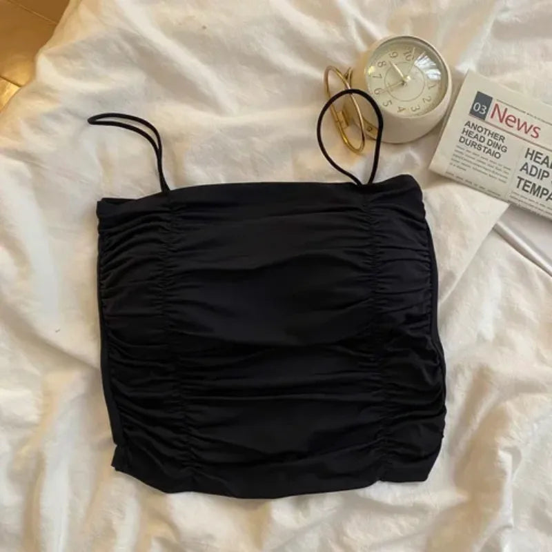 Women Crop Tops Sexy Tank Top For Lady Summer Tube Tops With Cups Female Underwear Lingerie Woman Clothing Girls Camisole Vest