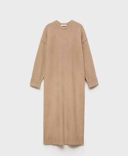 Women's Ribbed Finishes Knitted Dress