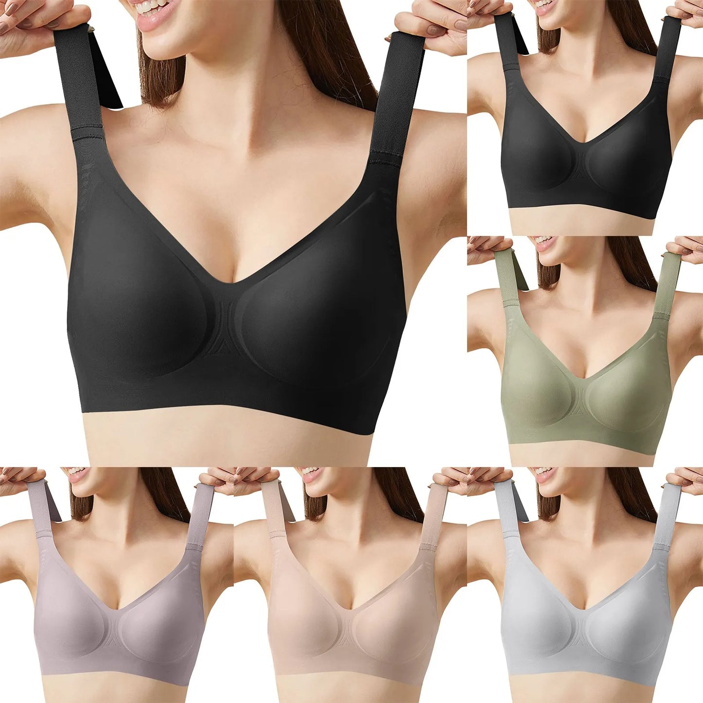 Women'S Wireless Bra With Seamless Smooth Comfort