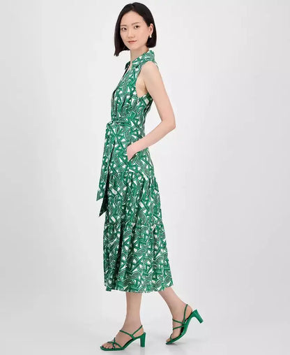 Women's Sleeveless Collared Shirtdress