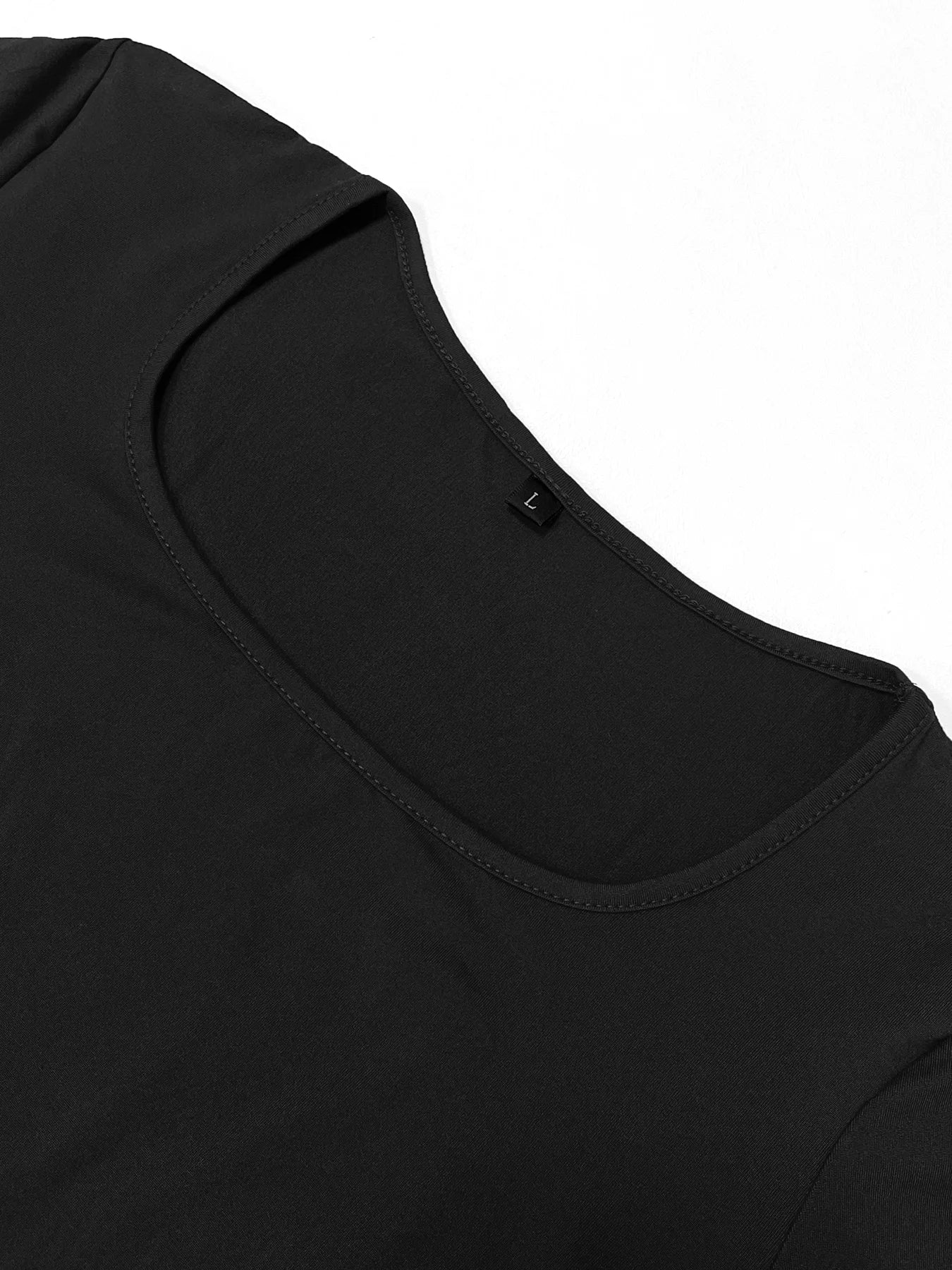 Women's Chic Soop Neck  Solid Long Sleeve Bodycon Dress,