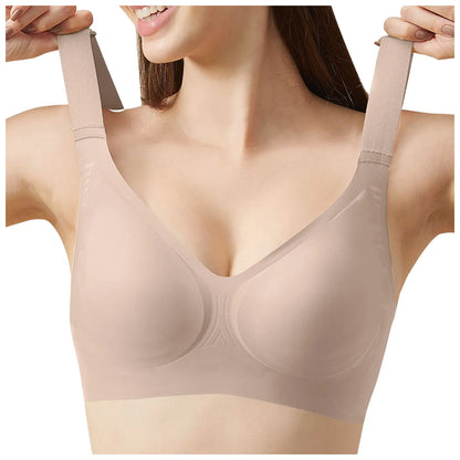 Women'S Wireless Bra With Seamless Smooth Comfort