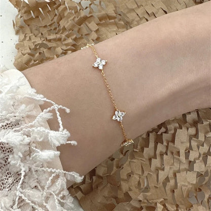 2025 New Crystal Flower Stainless Steel Bracelet For Women