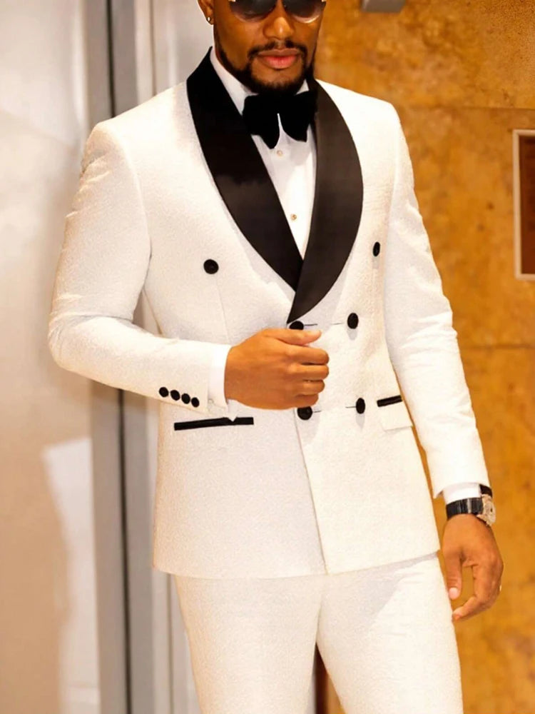 Men's two-piece slim-fitting, siinlge breasted, floral/paisley tuxedo suit