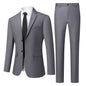 Men's White Two-Piece Wool Business  Suit