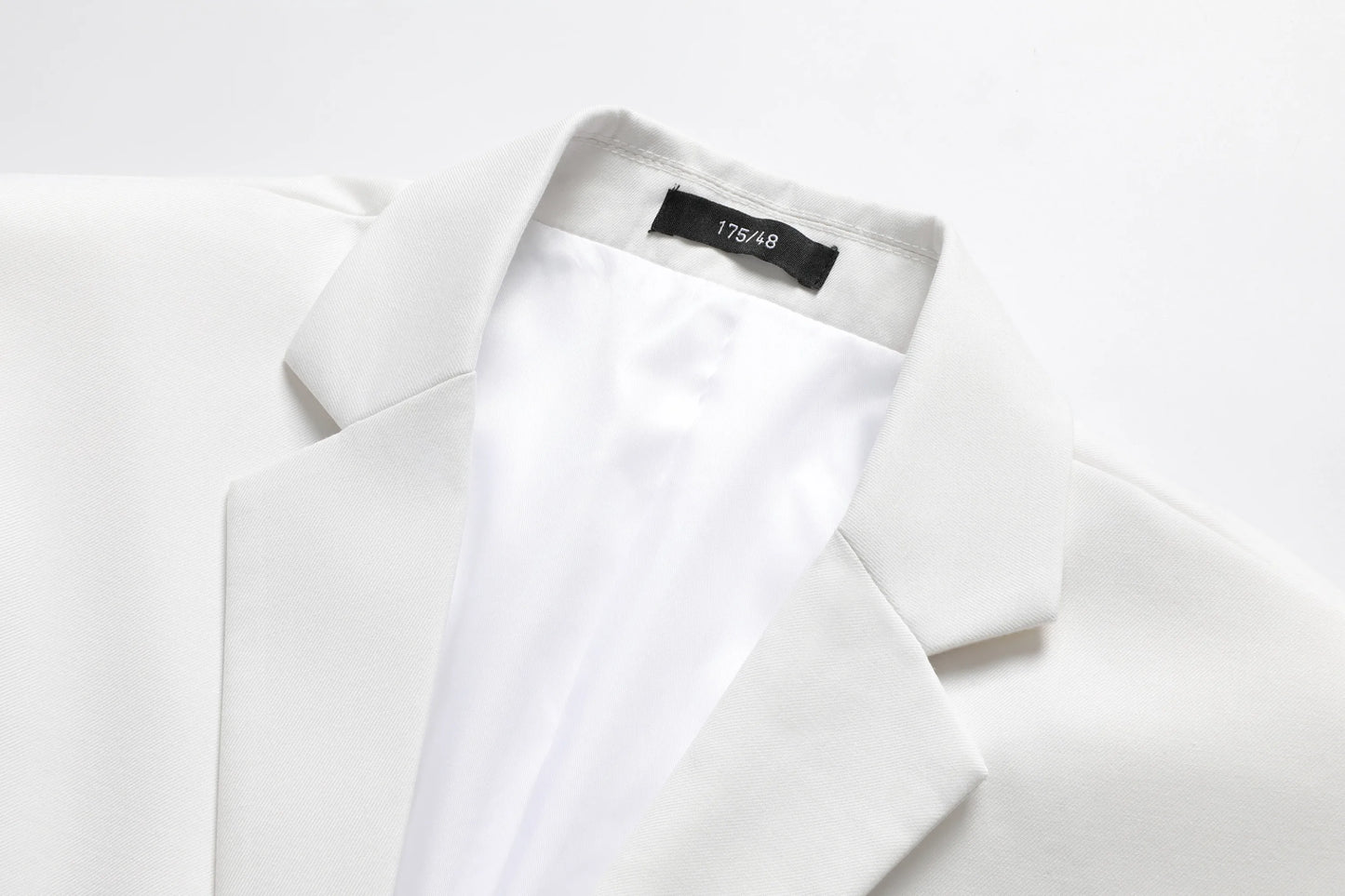 Men's White Two-Piece Wool Business  Suit