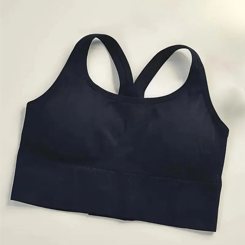 Plus Size Women's Cross-Design Shockproof Sports Bras