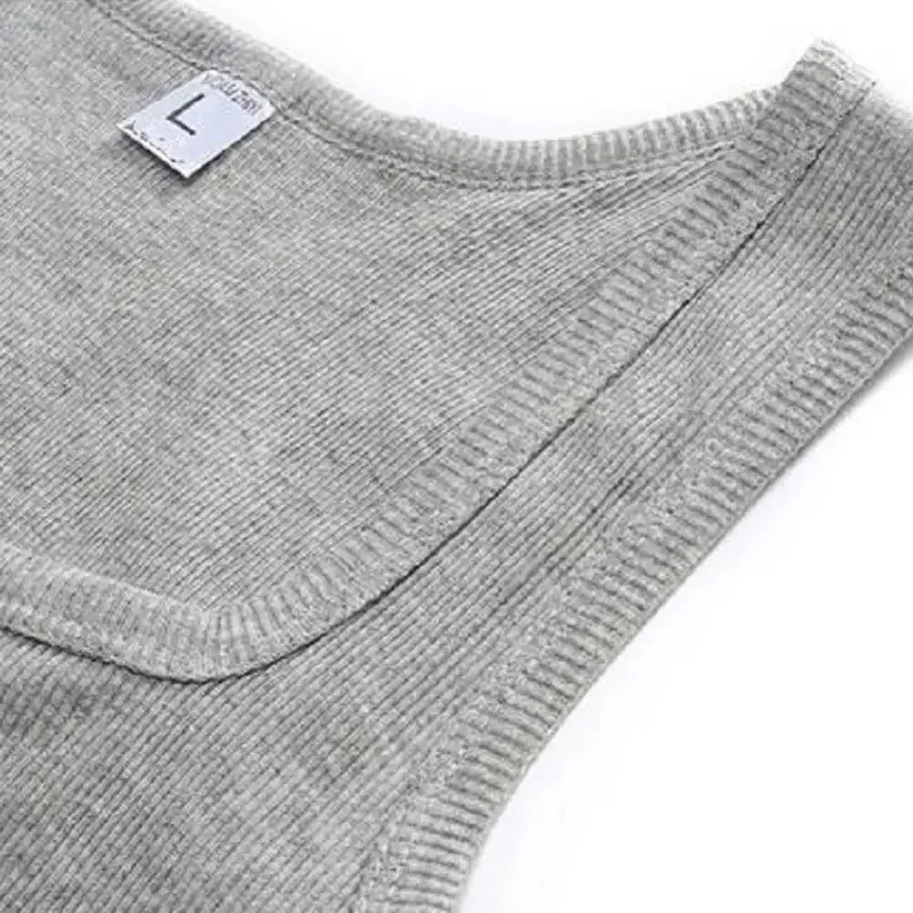 Men's Sleeveless Breathable Cotton Vest - Multi color