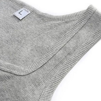 Men's Sleeveless Breathable Cotton Vest - Multi color