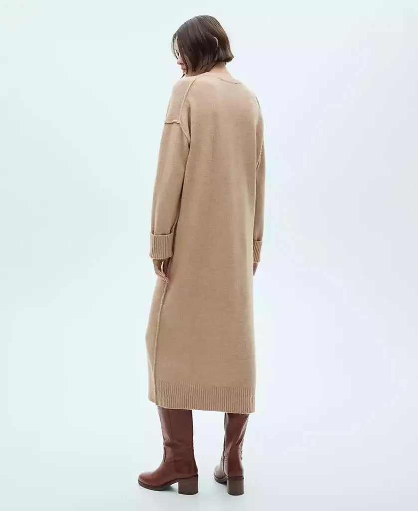 Women's Ribbed Finishes Knitted Dress