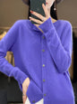 100% Merino Wool Long Sleeve Sweater/Cashmere Cardigan for Spring