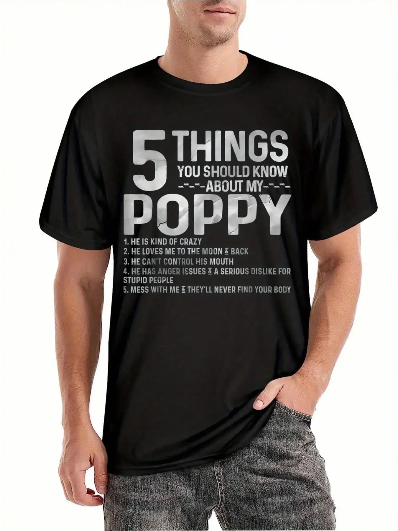 5 Things About My Poppy Men's Graphic HHuor T Shirt