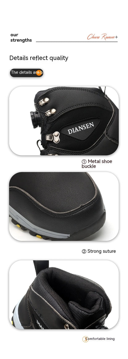 Non Slip Safety Boots with Steel Toe for Men Work