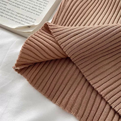 Women Summer Knit Cross Neck Crop Tops
