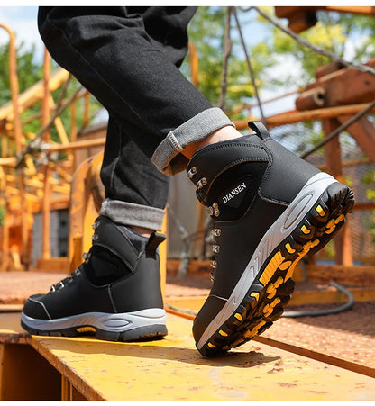 Non Slip Safety Boots with Steel Toe for Men Work