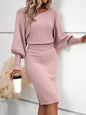 Batwing Sleeve Sweater Dress For Women