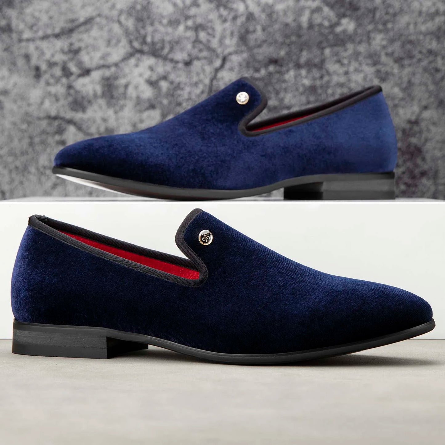 Men's Luxury Velvet Loafers Elegant Formal Wedding & Evening Dress