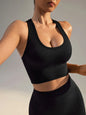 Seamless Sport Bras  High Intensity  Shockproof Ribbed Underwear