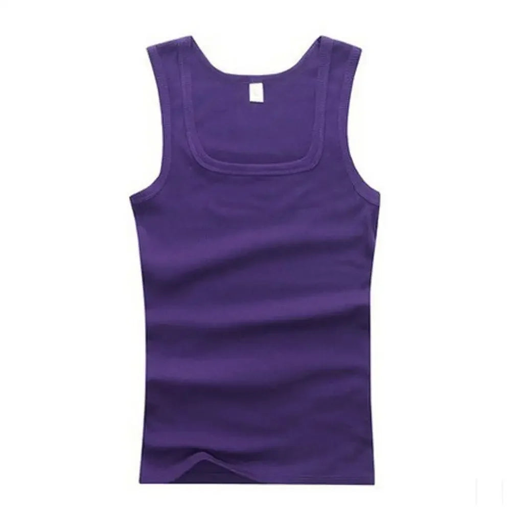 Men's Sleeveless Breathable Cotton Vest - Multi color